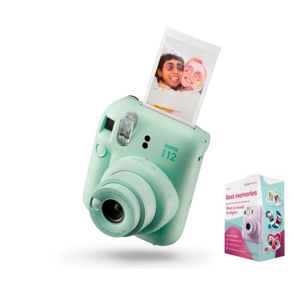 Fujifilm kit best memories instax mini 12 mint green / cámara instantánea Fujifilm kit best memories instax mini 12 mint green / cámara instantánea